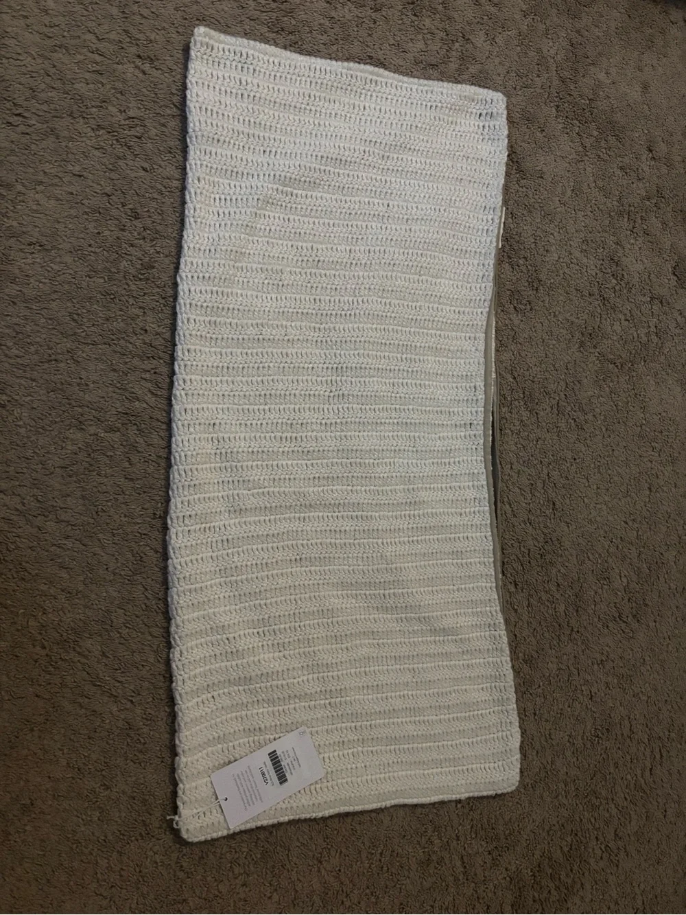 Villa NWT Cream Knit Lumbar Pillow - Neutral Decorative Pillow